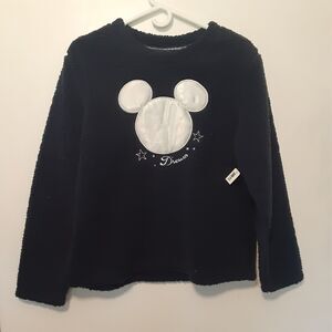 Disney Sleepwear Women’s Faux Sweater Mickey Pullover Crewneck Size Small